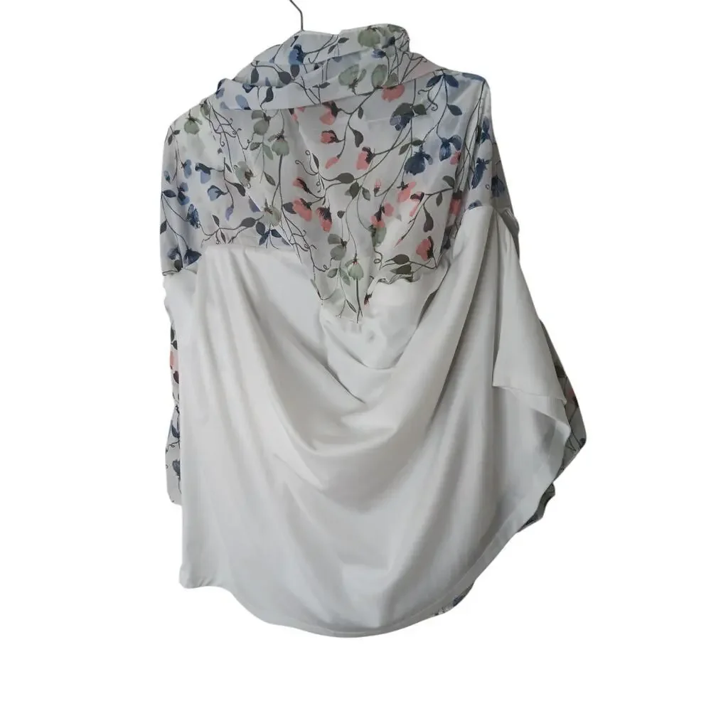 Junarose Women’s Dress 14 Floral Ruffle Hem Short Sleeve Above Knee Boho Spring - Picture 9 of 15